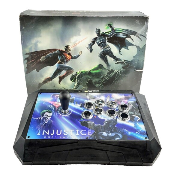 Injustice Gods Among Us Battle Edition Wired Arcade Fighting Pad Xbox 360 Tested - Picture 1 of 15
